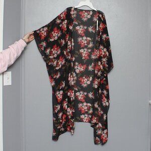 Camisa NWT floral sheer kimono swim cover beach resort wear